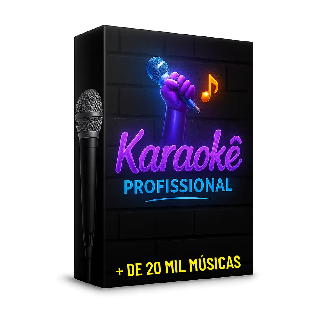 Interface do sistema de Karaokê mostrando uma seleção de músicas.